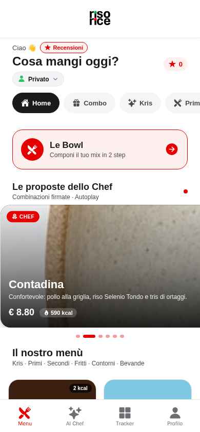 Il cliente ordina dall'app